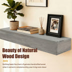 60' Rustic Wood Fireplace Mantel,Wall-Mounted & Floating Shelf for Home Decor - Grand Goldman Shop