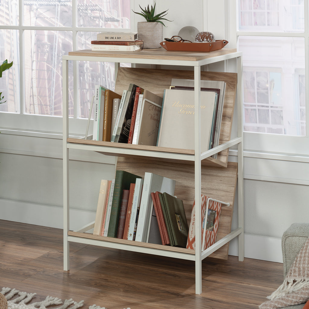 Accent Storage with Tilted Shelves, Acacia finish - Grand Goldman