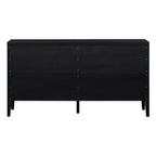 TREXM Retro Sideboard door with Circular Groove Design Round Metal Door Handle for Entrance, Dinning Room, Living Room (Black) - Grand Goldman Shop