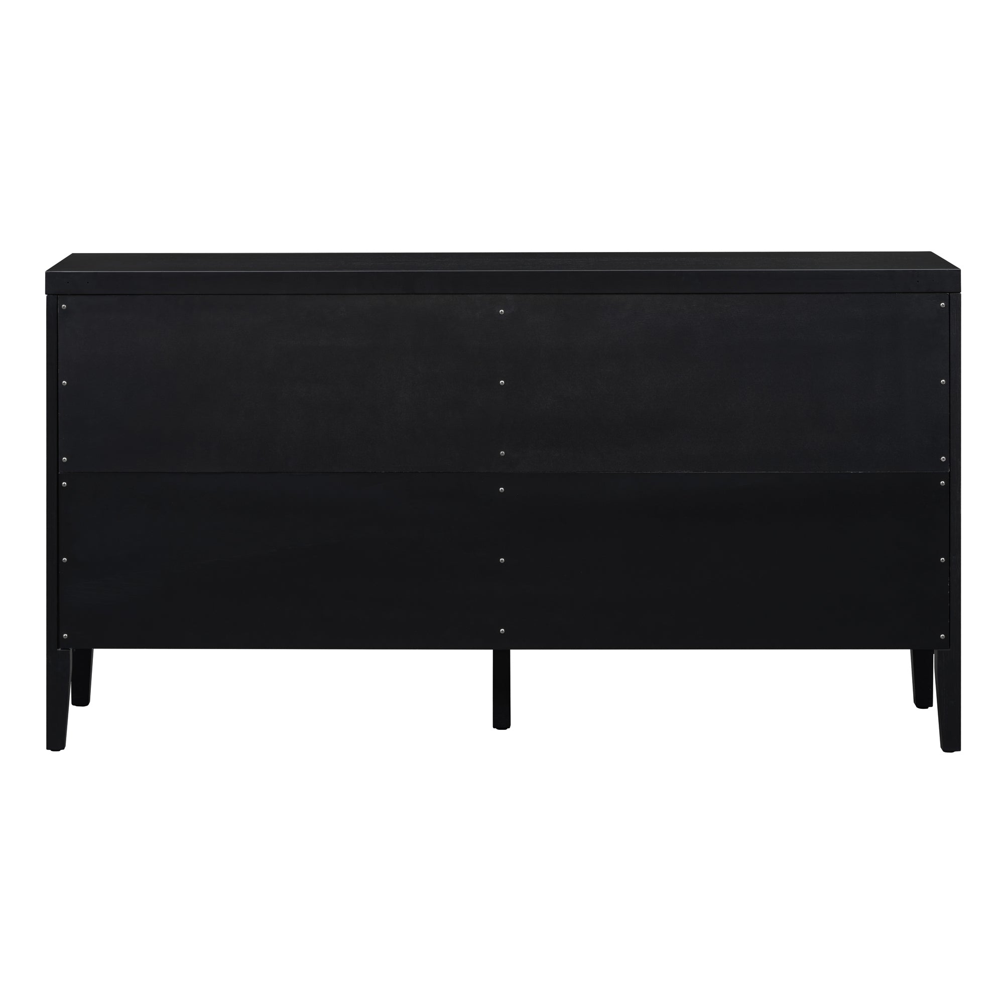 TREXM Retro Sideboard door with Circular Groove Design Round Metal Door Handle for Entrance, Dinning Room, Living Room (Black) - Grand Goldman Shop