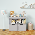 Book Organizer, toy Storage Cabinet Organizer, Gray - Grand Goldman