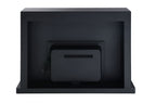 Drisana Black Mirrored Finish Fireplace - Grand Goldman Shop