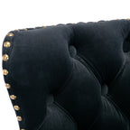 A&A Furniture,Swivel Velvet Barstools Adjusatble Seat Height from 25-33 Inch,17.7 inch base, Modern Upholstered Bar Stools with Backs Comfortable Tufted for Home Pub and Kitchen Island,Black,Set of 2 - Grand Goldman Shop