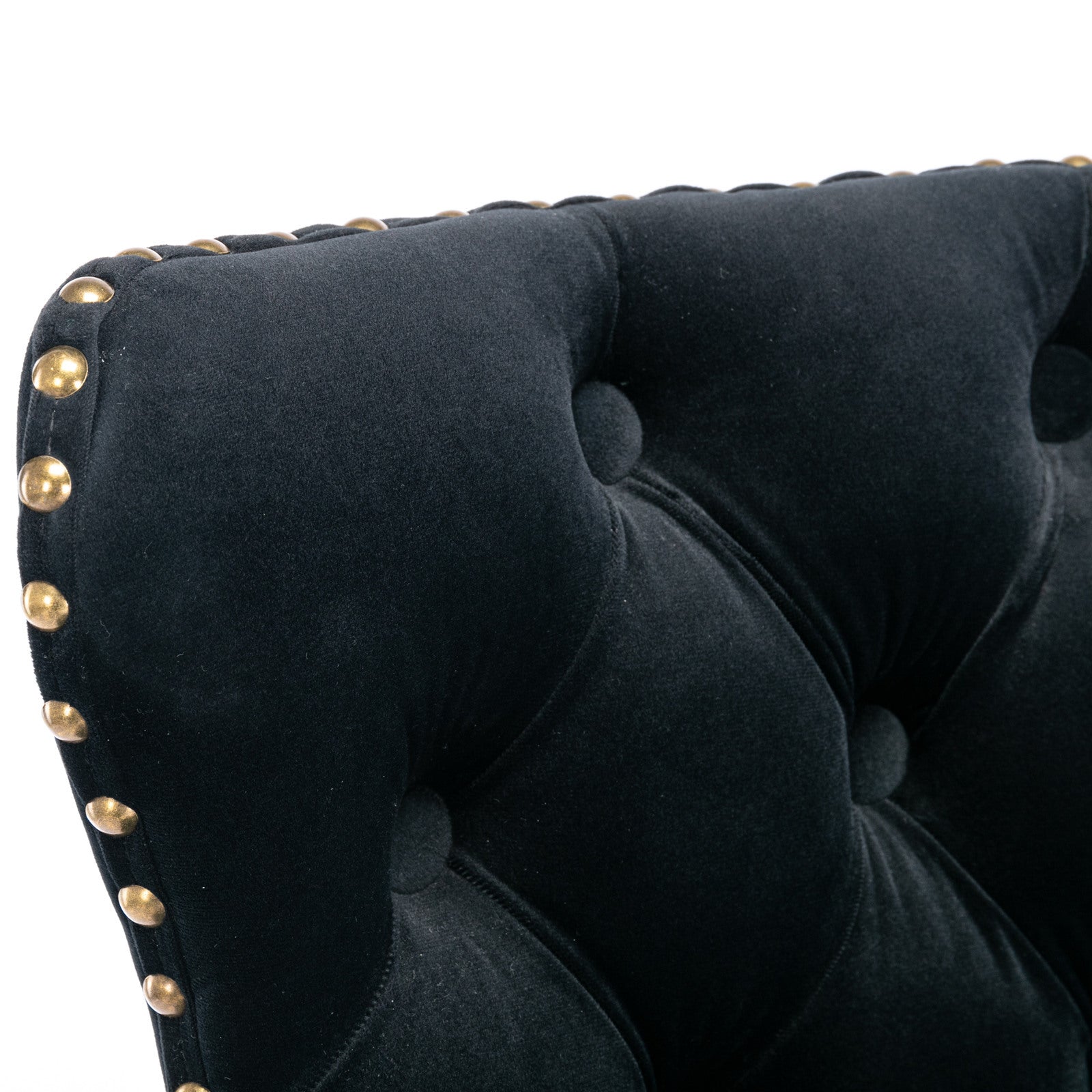 A&A Furniture,Swivel Velvet Barstools Adjusatble Seat Height from 25-33 Inch,17.7 inch base, Modern Upholstered Bar Stools with Backs Comfortable Tufted for Home Pub and Kitchen Island,Black,Set of 2 - Grand Goldman Shop