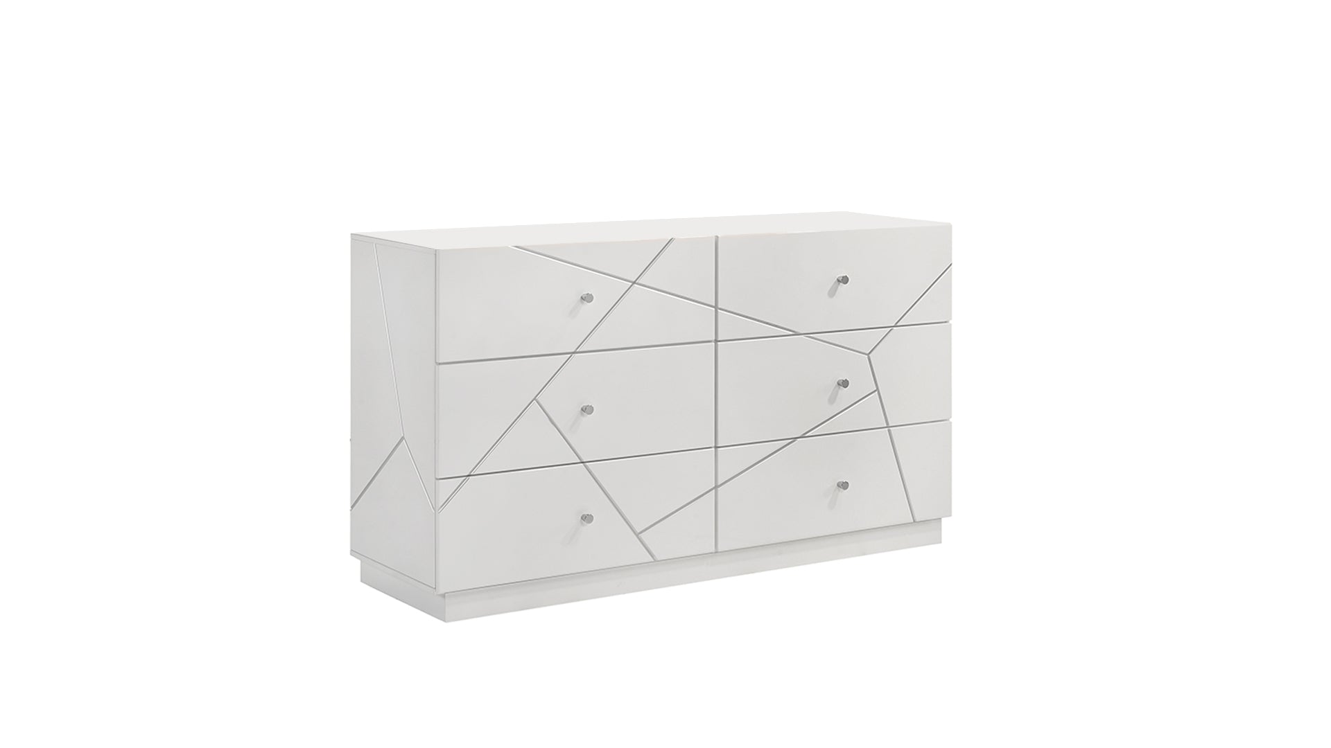 Manhattan Queen 4-Piece Bedroom Set – Modern Design with Lacquer Finish, Geometric Accents, and LED Lighting - Grand Goldman Shop