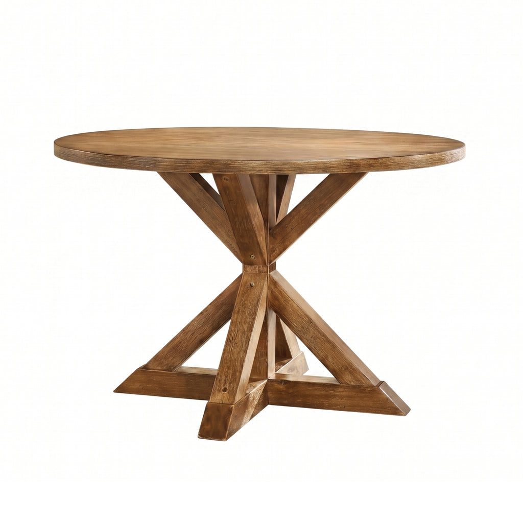Windvale Cross-Buck Base Dining Table - Grand Goldman Shop