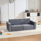 14 PCS Modular Kids Play Couch, Child Sectional Sofa, Versatile Toddler Soft Building Blocks Sofa Playset for Playroom Bedroo