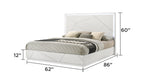 Manhattan Queen 4-Piece Bedroom Set – Modern Design with Lacquer Finish, Geometric Accents, and LED Lighting - Grand Goldman Shop