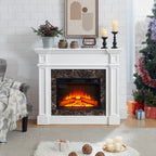 Only Mantel (NOT INCLUDED 23' FIREPLACE)--White, 45.6'W*11.8'D*40'H - Grand Goldman Shop