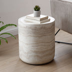 15.74 inch Faux MARS marble Pattern Coffee Tables for Living Room Round Tea table for Living Room, No Need Assembly. - Grand Goldman Shop