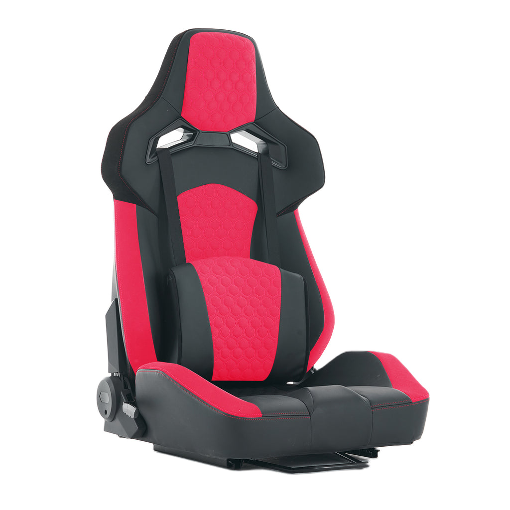 Universal PVC Bucket Style Reclinable Sport PU Leather Simulator Racing Seat with Adjustable Lock Slide - Grand Goldman