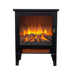 18 inch Freestanding Electric Fireplace Stove heater with 3D Flame effect,Black - Grand Goldman Shop