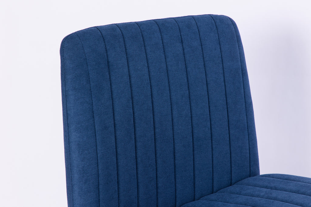 Modern Linen Blue Criss Cross Office Chair with Adjustable Height, Ergonomic Design, and Breathable Fabric in Blue Linen Mate