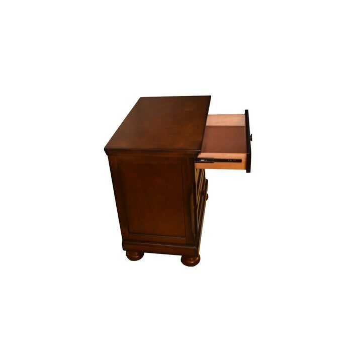 Baltimore Queen 5 Pc Storage Bedroom Set made with Wood in Dark Walnut - Grand Goldman Shop