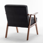 Mid-Century Modern Wingback Accent Chair with Solid Wood Frame and Extra-Thick Backrest – Lounge Chair for Living Room, Bedroom, or Reading Room - Grand Goldman Shop