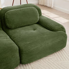 Hamlet LSF&RSF Corner Sofa W/Pillows Corduroy- Olive green - Grand Goldman Shop