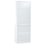 [Assembly Video Provided] TOPMAX Modern 83.7inch High Kitchen Pantry, Freestanding Tall Kitchen Hutch with Faux Marble Top,Cupboard Cabinet with 5 Storage Drawers and Adjustable Shelf, Set of 2, White - Grand Goldman Shop