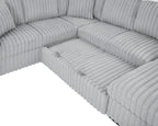 122 Inch Pull Out Couch, Rabbit plush Fabric Sofa Bed with USB Ports & Comfy Upholstered, Oversized U Shape Sectional Sleeper Sofa Bed with Storage Chaise, Grey - Grand Goldman Shop