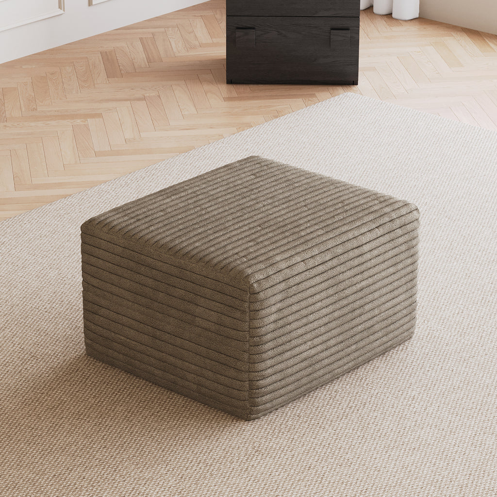 Sofa ottoman ,No Assembly Required,Camel(Plush Corduroy Fabric) - Grand Goldman Shop