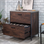Lateral File with Full-Extension Slides, Dark Walnut finish - Grand Goldman