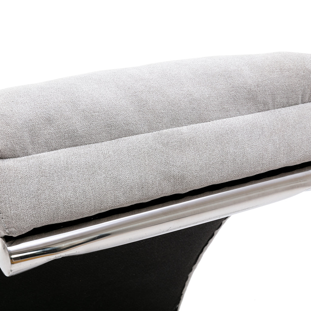 Light Grey Linen Massage Chaise Lounge Indoor with Remote Control, Ergonomic Electric Massage Lounger with 5 Modes - Grand Goldman Shop