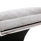 Light Grey Linen Massage Chaise Lounge Indoor with Remote Control, Ergonomic Electric Massage Lounger with 5 Modes - Grand Goldman Shop