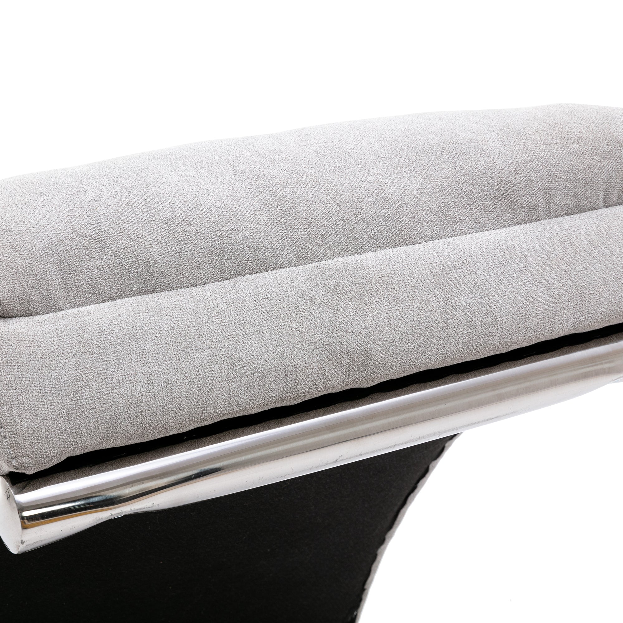 Light Grey Linen Massage Chaise Lounge Indoor with Remote Control, Ergonomic Electric Massage Lounger with 5 Modes - Grand Goldman Shop