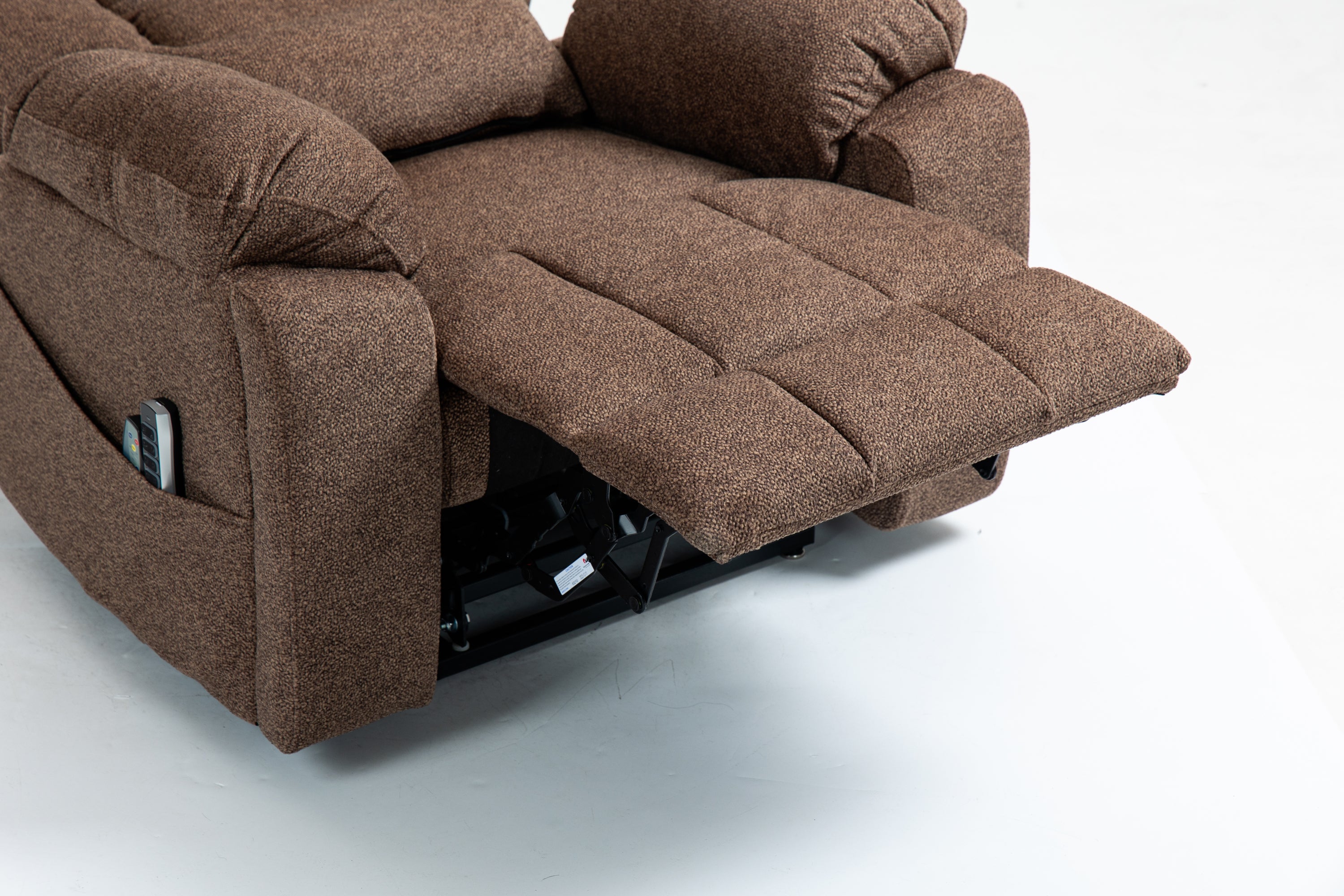 Old age electric lift chair, flat high density foam electric sofa, with heating and massage functions, can tilt to 180 degrees, 2 pocket cup holders, 2 remote controls, 4 OKIN motors - Grand Goldman Shop