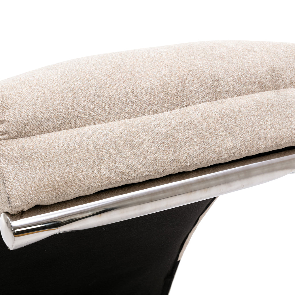 Linen Massage Chaise Lounge Indoor with Remote Control, Ergonomic Electric Massage Lounger in Beige - Grand Goldman Shop