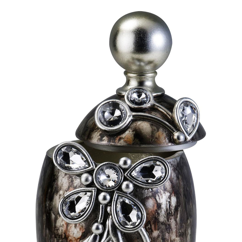 11.25' Tall Polyresin Decorative Jewelry Box 'Balleria', Crystal and Glass Accent - Grand Goldman Shop