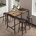 5-Piece Kitchen Counter Height Table Set, Bar Table with 4 Stools - Grand Goldman Shop