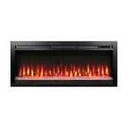 44 inch in wall recessed  electric fireplace with remote and multi color flame & emberbed, LED light heater - Grand Goldman Shop