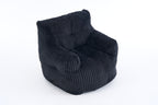 010-Soft Fluffy Corduroy Fabric Bean Bag Chair Filled With Memory Sponge,Black - Grand Goldman Shop