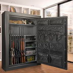 SecureGuard Tall Fireproof Safe Vault with Advanced Locking, Black Steel, 19.97 Cubic Ft - Grand Goldman