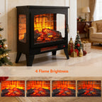21 inchThree-sided Freestanding Electric Fireplace Stove heater with 3D Flame effect with remote control - Grand Goldman Shop