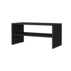 Norris shoe rack in melamine with 2 shelves,black - Grand Goldman Shop