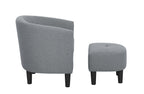 Moss 25.5' Wide Polyester Barrel Chair and Ottoman - Grand Goldman Shop