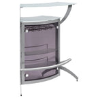 Elaina Silver 2-shelf Home Bar - Grand Goldman Shop