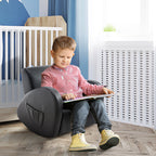 Kids Sofa Rocking Chair with Side Pocket, PU Leather Toddler Armchair for Children Grey - Grand Goldman