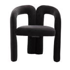 Contemporary Designed Velvet Fabric Upholstered Accent/Dining Chair /Barrel Side Chairs Kitchen Armchair for Living Room set of 2 (Black Velvet) - Grand Goldman Shop