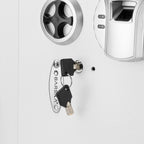 White Biometric Wall Safe | Premium Home Decor - Grand Goldman