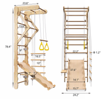 Toddler Climbing Toys Indoor Kids Pikler Triangle Set Foldable Indoor Ladder Climbing Gym Climber | Premium Home Decor - Gran