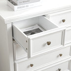 Modern 6 Drawers Dresser 6 Drawers Cabinet,Chest of Drawers Closet Organizers and Storage Clothes Storage Drawers Cabinet for Living Room, Farmhouse Dresser Organizer white - Grand Goldman Shop