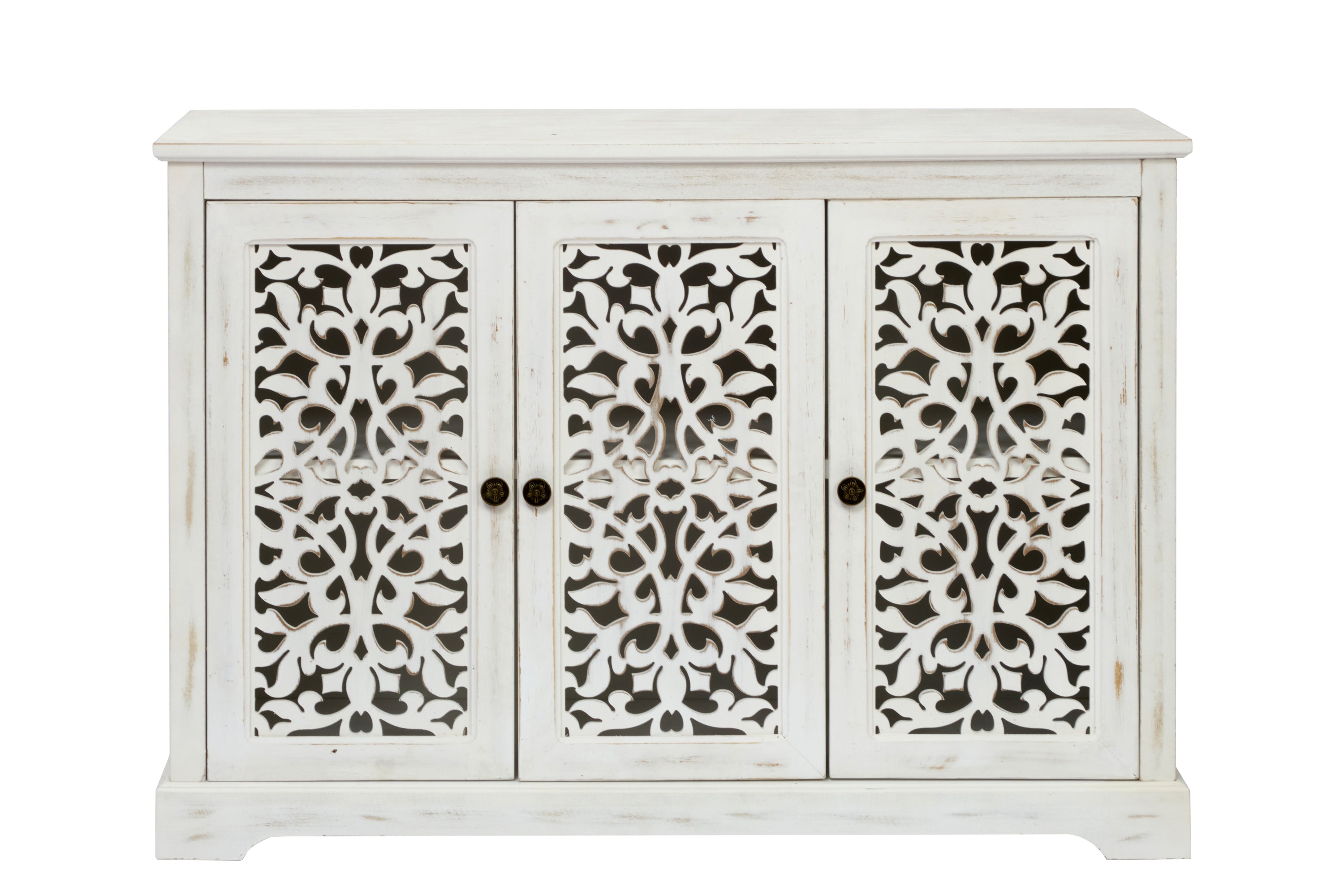 Antique Sideboard Storage Cabinet, Vintage Accent Cabinet, 3 carving Doors Buffet Server Console Cabinet for Kitchen Dining Room Living Room Hallway - Grand Goldman Shop