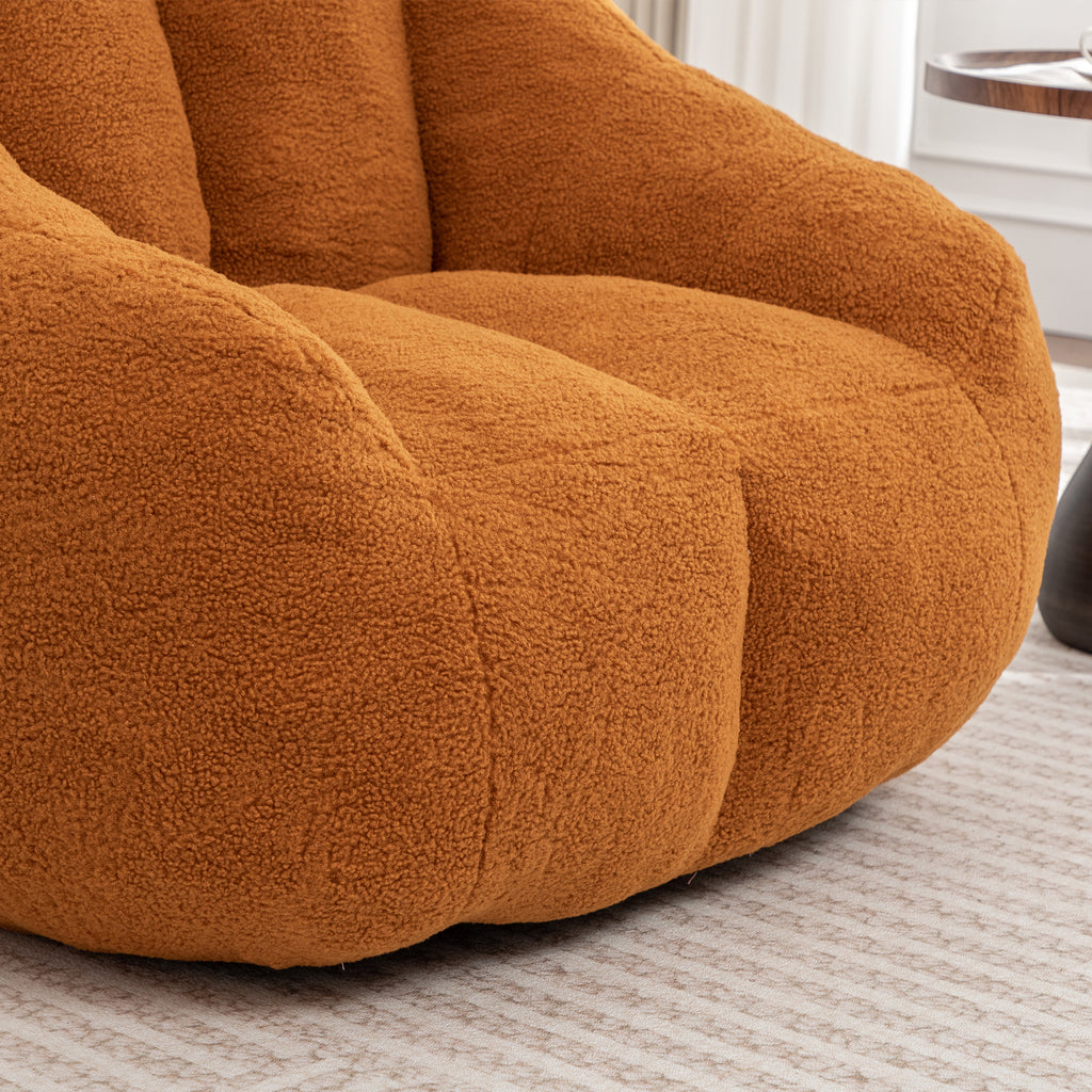 Comfy Bean Bag Chair with Memory Foam Filler – Tufted Soft Stuffed Bean Bag Sofa for Dorm, Apartment, or Living Room – Yellow - Grand Goldman Shop