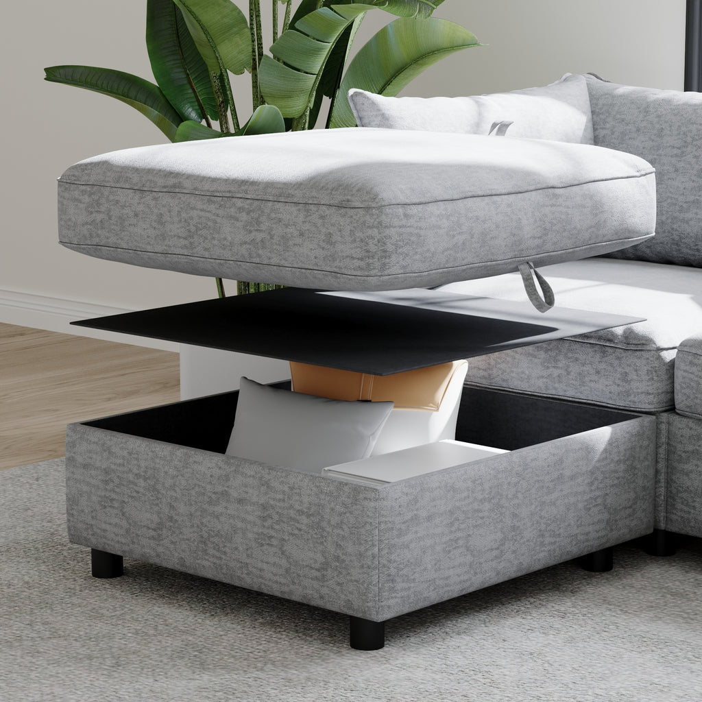 Modular Sectional Sofa, Convertible Sofa Seat With Storage, Sleeper Sectional Sofa Set, Fabric Flexible Modular Combinations for Living Room - Grand Goldman Shop