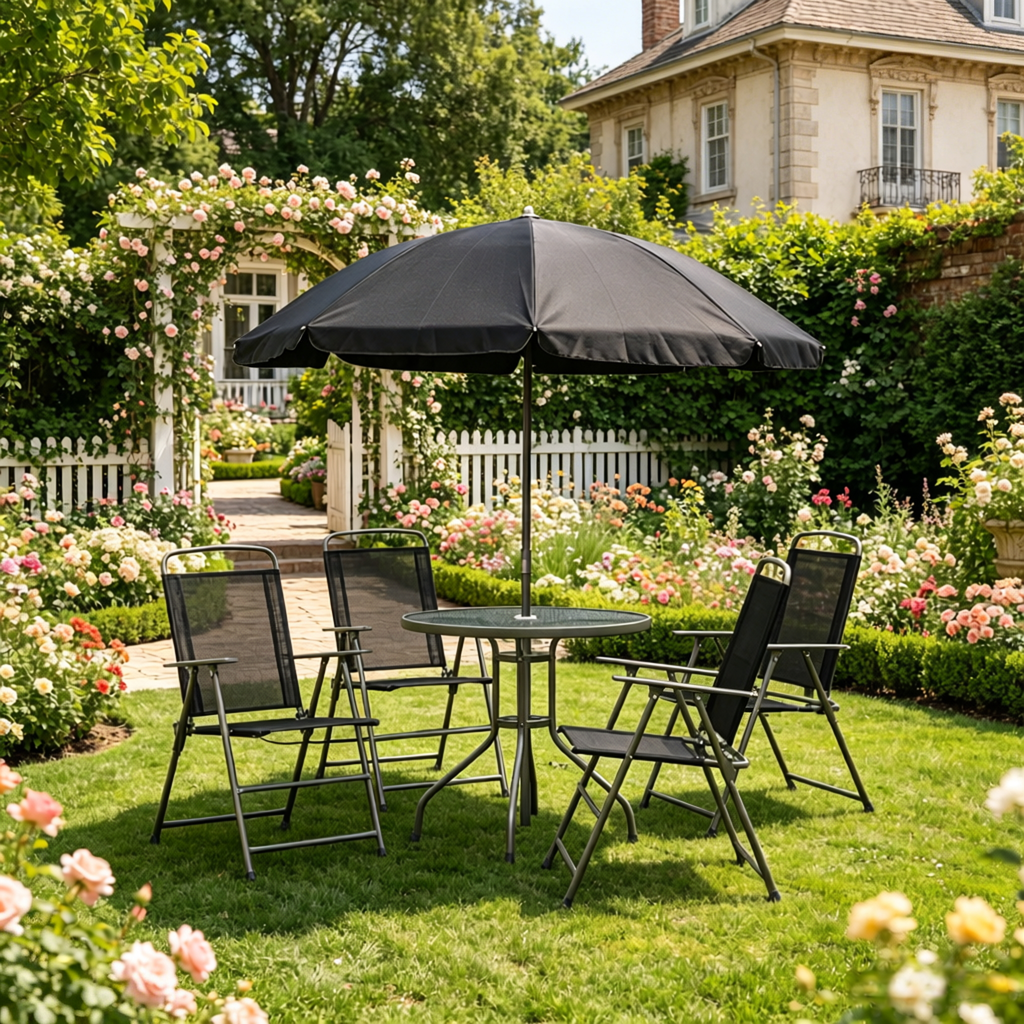 Outdoor Conversation Furniture Set,6 Piece Conversation Furniture Set,Dining Furniture Set(Not Including Umbrella Base)