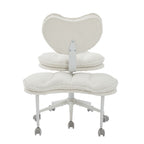 Meditation Chair Plus, Teddy Fleece Double-Layer Padding Cross Legged Rolling Chair for ADHD, Criss Cross Desk Chair with Lum