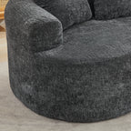 Curved Loveseat, Small Chenille Sofa with 3 Pillows, Deep Seat Couch for Apartment, Living Room, No Assembly Needed - Grand Goldman Shop