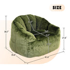 Beanbag Chair, Beanbag Sofa Chair with Armrests Stuffed High-Density Foam, Lazy Sofa Comfy Chairs Beanbag Chair for Adults in Living Room, Bedroom Reading - Grand Goldman Shop